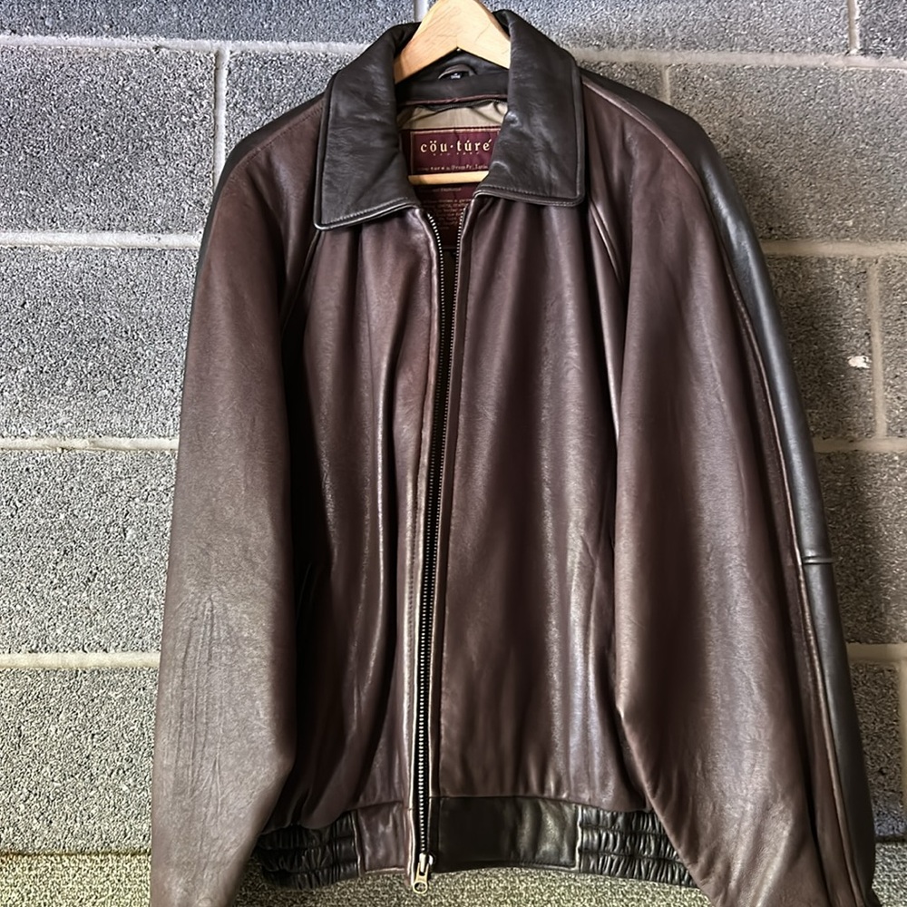 Couture by J Park Leather Bomber Jacket